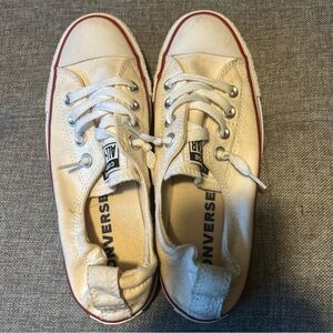 Converse white slip on shoes